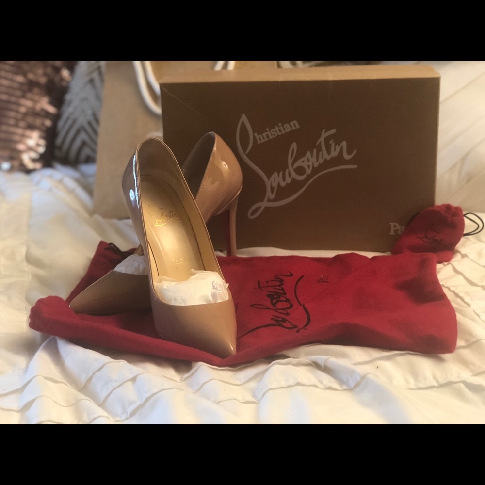 Christian Louboutin Pigalle NUDE PATENT LEATHER